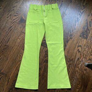 Women's NOF-YAM PARIS Pants, Size s/M Green Flare